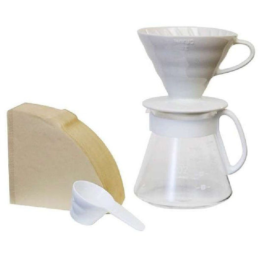 Hario V60 Ceramic Pour Over Set for filter coffee