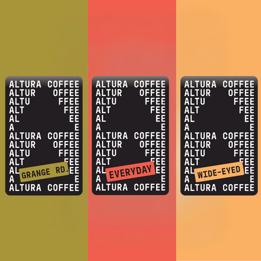 Altura Coffee Three Way Coffee Blend Bundle: Grange Rd, Everyday and Wide-Eyed espresso blends, 250g each