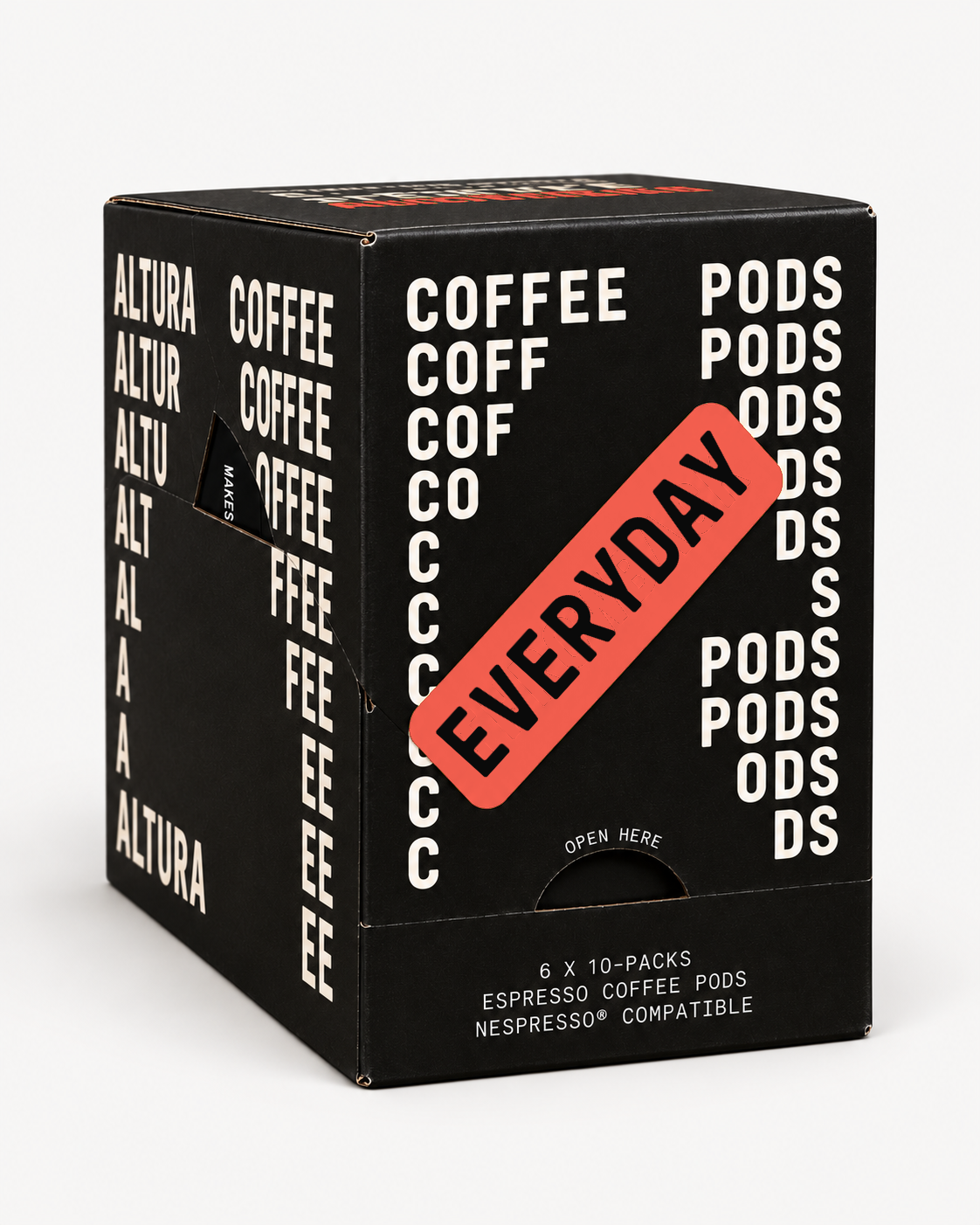 Altura Coffee Everyday medium roast coffee pods, carton of 6 x 10-packs of Nespresso compatible espresso pods